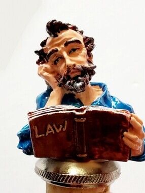 G. Esmond Hand Painted Pewter Bottle Stopper - Lawyer
